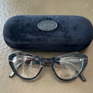 See Eyewear Black Cat-Eye Glasses